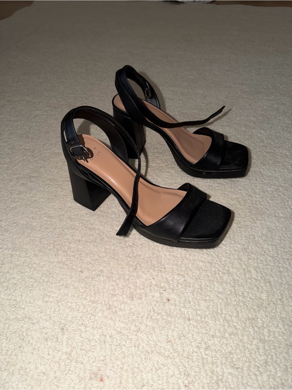 Target Black Block Heel Ankle-Strap Sandals